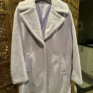 Plush fleece lavender coat. Never worn!